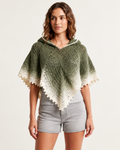 Sage Hooded Poncho
