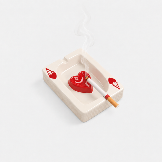 Ace of Hearts Incense Tray